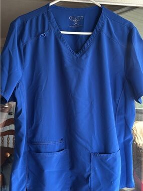 Allura by Cherokee Royal Blue Scrub Top